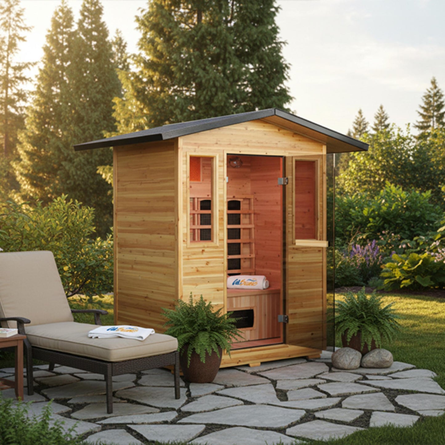 Solara-Outdoor 3-Person Infrared Sauna