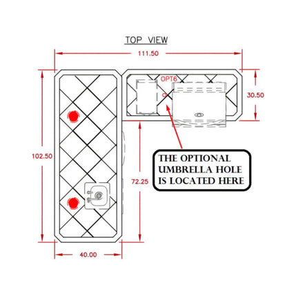 Cal Flame Carmel Q 870R/L Platinum Series BBQ Island