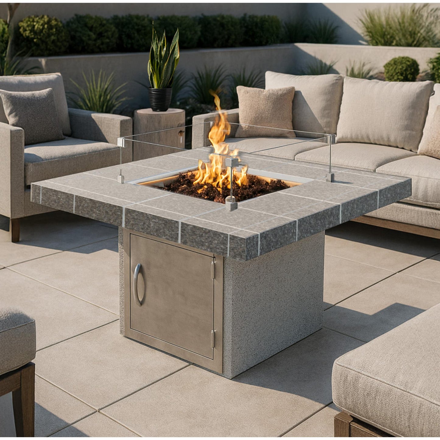 Cal Flame Mesa – Modern Contemporary Outdoor Gas Fire Pit