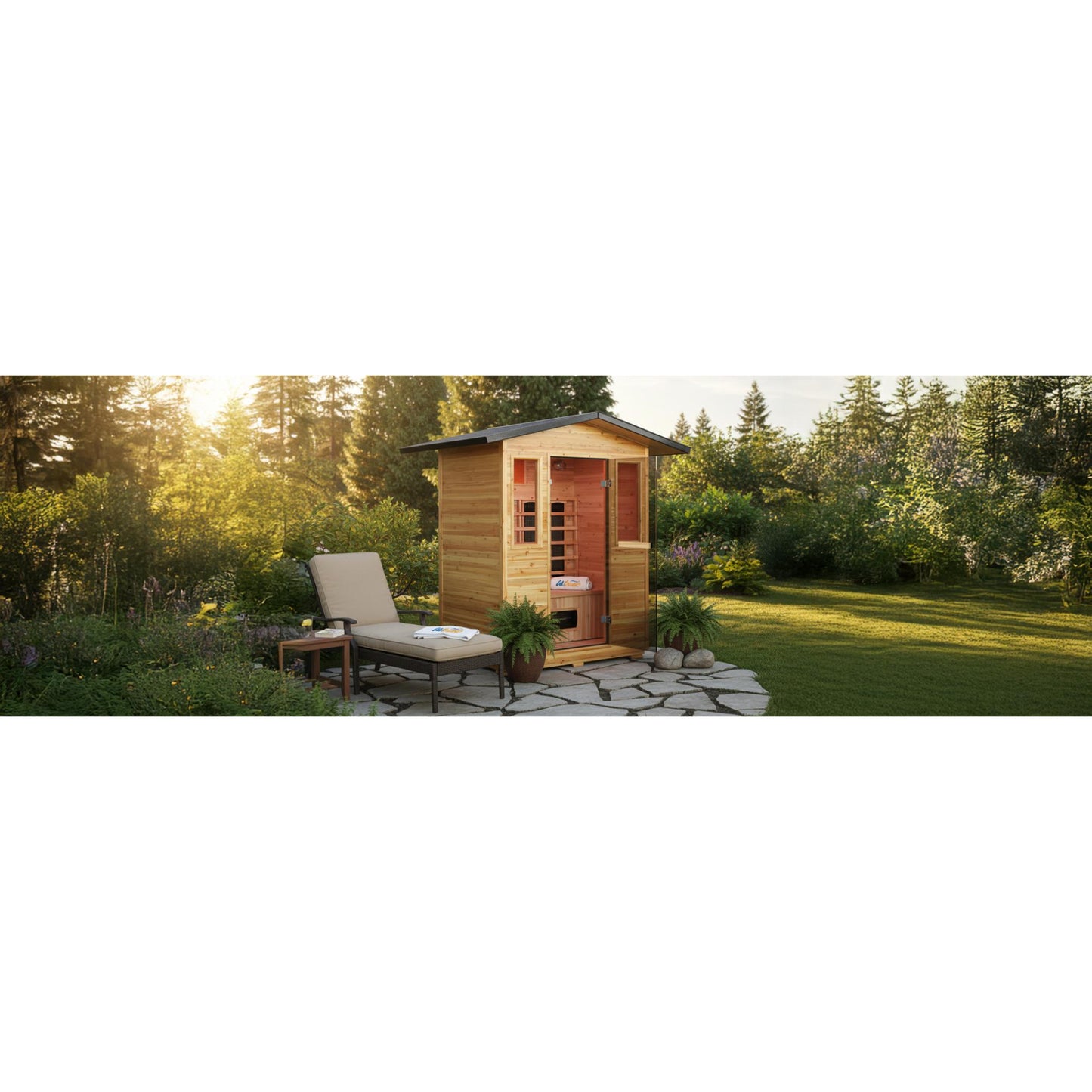 Solara-Outdoor 3-Person Infrared Sauna