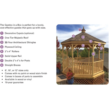 Amish Country Gazebo Vinyl Gazebo in-a-Box