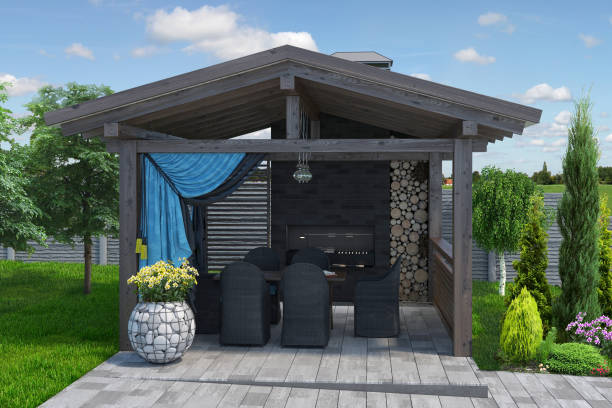 Pavilion Backyard Rainer Yellow Pine Pavilions