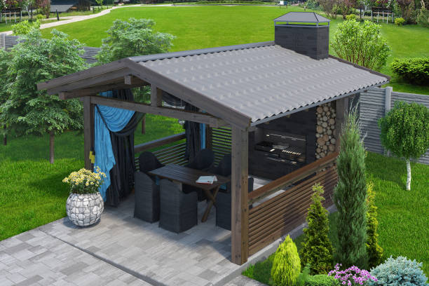 Pavilion Backyard Rainer Yellow Pine Pavilions